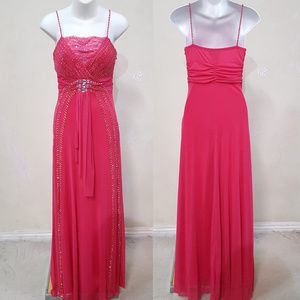 NWOT Hand Embellished Pink Gown by an Artisan